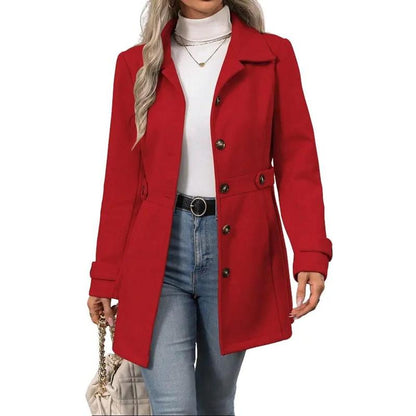 Manteau Monique Élégant Avec Col Châle À Revers