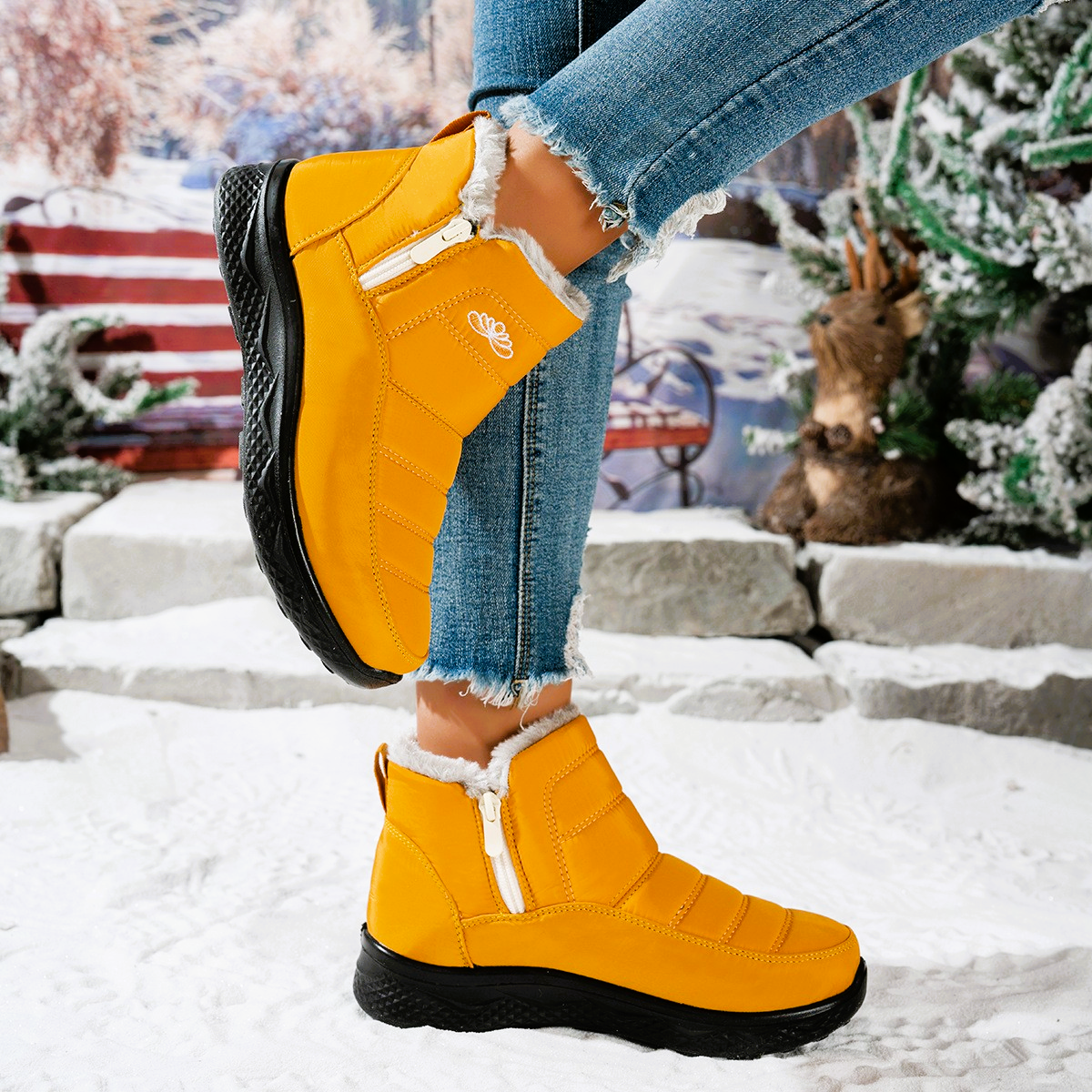 Bottines Everest Zippée En Polaire