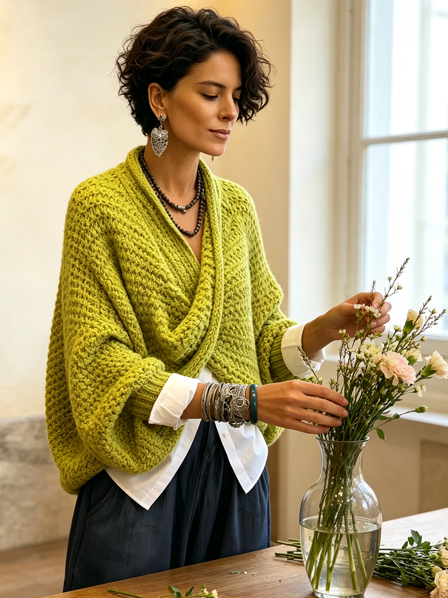 Pull Mariska Aux Manches Chauve-Souris Amples